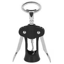 Abridor de Garrafa de Vinho Preto Cromado