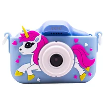 Camera para Criança Luo LU-X210 / Tela 2" / 600MAH / 5V - 1A - Unicornio Azul