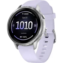 Relógio Smartwatch Garmin Venu 4 41 MM - Prata/Roxo Periwinkle (010-03013-01)