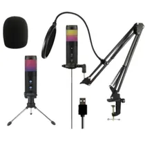 Microfone Profesional Sate A-MK36 Condenser para Podcast - Preto