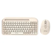 Teclado Wireless FTX FTXGK01 Bluetooth (Español) + Mouse - Dorado