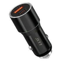 Carregador para Carro Luo LU-8311 / 22.5W / USB-A / USB-C - Preto