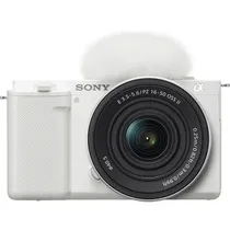 Cámara Sony ZV-E10K Kit 16-50MM F/3.5-5.6 Oss II - Blanco