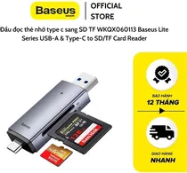 Lector de Memoria Baseus Lite USB-C/USB-A SD/TF WKQX060113 1 Año Gta