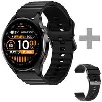 Relógio Haylou Watch 4S HF012 com GPS/Bluetooth - Preto + Pulseira (Anatel)