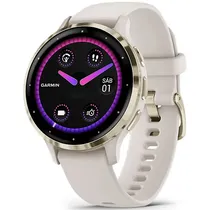 Relógio Garmin Venu 3S 010-02785 com GPS/Wi-Fi - Branco/Dourado