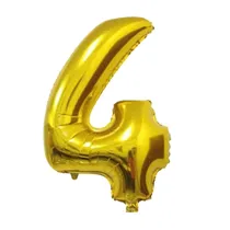 Globo de Número 4 32" Dourado