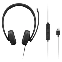 Fone de Ouvido Lenovo Stereo Gen 2 USB-A com Microfone L120 - Preto