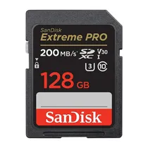 Cartao SD 128GB Sandisk Extreme Pro 200/90MBS 4K SDSDXXD-128G-GN4IN