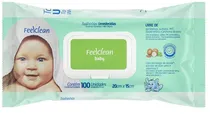Toalhinhas Umedecidas Feelclean Baby 20CM X 15CM (100 Unidades)
