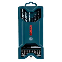 Jogo de Ponteiras com Brocas Bosch X-Line Blue – 15 Peças