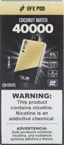 Vape Descartável Life Pod One Gold - Coconut Water - 40000 Puffs