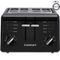 Torradeira Cuisinart CPT-142BKP1 Clássica Compacta 4 Fatias 110V - Preto