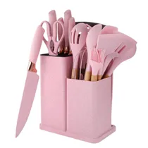 Kit Utensilios de Cocina 19 Piezas Pink