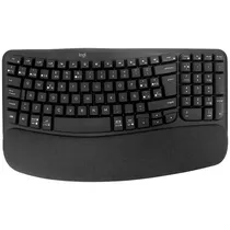 Teclado Sem Fio Logitech Wave Keys B com Bluetooth Espanhol - Cinza