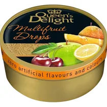 Dulces de Frutas Queens Delight Multifruit Drops 150G 020360*