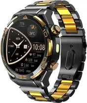 Relogio Blackview W90 Pro 1.43"/ Amoled/ IP68/ Flashlight/ Black/ Gold