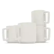 Berlingerhaus BH/10010 Taza de Porcelana 4 Unidades Matt Cream