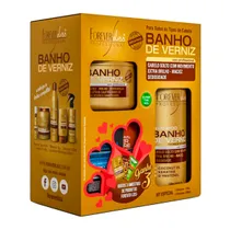 Kit Forever Liss (Shampoo 300ML+Máscara 200G) Banho de Verniz