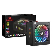 Fonte Redragon RGPS GC-PS006-1 ATX 750W 80 Plus Gold PFC Ativo Full Modular Bivolt RGB - Preto