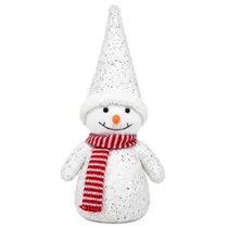 Adorno Navideño Muñeco de Nieve 40CM MZ-666 - Blanco
