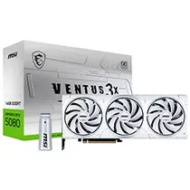 Placa de Vídeo MSI Ventus 3X Oc White 16GB RTX5080 GDDR7 - 912-V531-202
