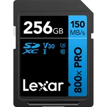 Cartão de Memória Lexar SD 256GB 800X Blue Perfor. 150MB/s