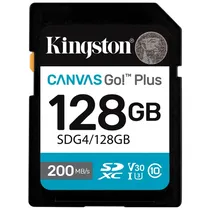 Cartao SD 128GB Kingston Canvas Go 200MB/s C10 V30 SDG4/128GB A2 U3 A2