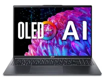Notebook Acer Swift Go 16 SFG16-72-5844, Intel Core Ultra 5 125H 3.1GHZ (4.40GHZ), 8GB Ram, 512GB SSD, Tela 16" 3.2K (3200 X 2000) Oled 120HZ, Windows 11 Home, Inglês, Cinza