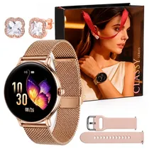 Relogio Smart Watch G-Tide Q2 Pro Gold+Brinco/Puls Pulseira