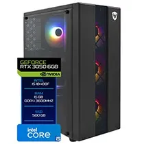 PC Montado Gamer Intel Core i5 10400F de 2.9GHZ 16GB de Ram / 500GB SSD / Geforce RTX3050 6GB - Preto