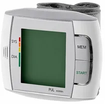Aparelho de Pressão Digital para Pulso More Fitness MF-378PS Tela LCD - Branco/Cinza