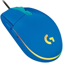 Mouse Gaming Logitech G203 USB Até 8.000 Dpi com Backlight RGB - Azul