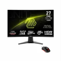 Monitor 27" MSI G276CXF Curved Gaming 280HZ 0.5MS FHD/ HDMI/ DP + Mouse