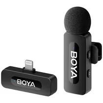 Microfone Sem Fio Boya BY-V1 com Lightning - Preto (Anatel)