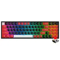 Teclado Gamer Mecânico Redragon K628RGB-Pro-BRW Pollux Pro / Red / Inglês - Preto