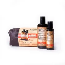 Kit Necessaire - Shampoo e Condicionador de Barba - (3 Produtos) - Terra - Viking