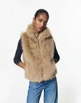 Pullandbear 7772 318 711 Colete Bege Fem M