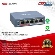 Hikvision Hub Switch 04P DS-3E1105P-Ei/M Poe 10/100MBPS