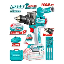 Parafusadeira Total TIDLI201668 166NM – com 2 Baterias / 5AH