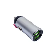 Carregador Veicular Yookie PC1 – 2X USB/Cabo Micro USB - Cinza