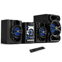 Microsystem Pyle PHSKR14 com DVD/ CD/ BT/ FM/ USB/ Aux/ 2 X Entradas Mic/ Karaoke/ 200W RMS/ Bivolt