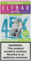 Vape Descartável Elf Bar BC Pro Green Apple Ice 45000 Puffs