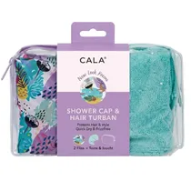 Gorro de Ducha e Turbante Cala Turquoise Astract