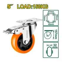 Roda de Carrinho Jadever JDJL2353 – 5" / com Freio