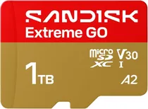 Memória Micro SDXC Uhs-I Sandisk Extreme Go 1TB 240MB/s