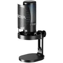 Microfone Streaming Boya K3 Supercardióide com USB-C/USB - Preto