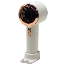 Mini Ventilador Portátil Hengda YQ10526 / 5 Velocidades / Recarregavel - Branco/Rose