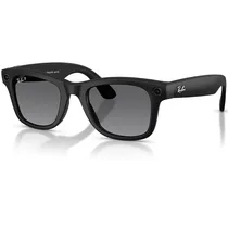 Óculos de Sol Ray Ban Meta Wayfarer Gen 2 RW4012 com Câmera/Wi-Fi - Matte Black/Polar Gradient Graphite