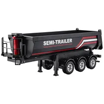 Semirreboque Basculante Hui Na Toys No° 1509 - 1/18 - 6 Rodas - Preto